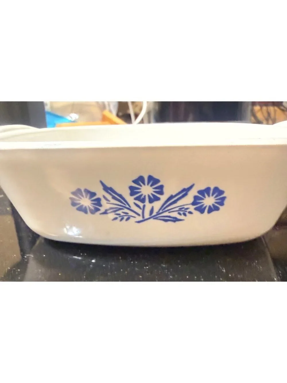 Corning Ware P-41 Petite Pan White With Blue Floral Design 6.5